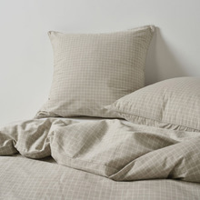 Volley Check Cotton Percale European Pillowcase